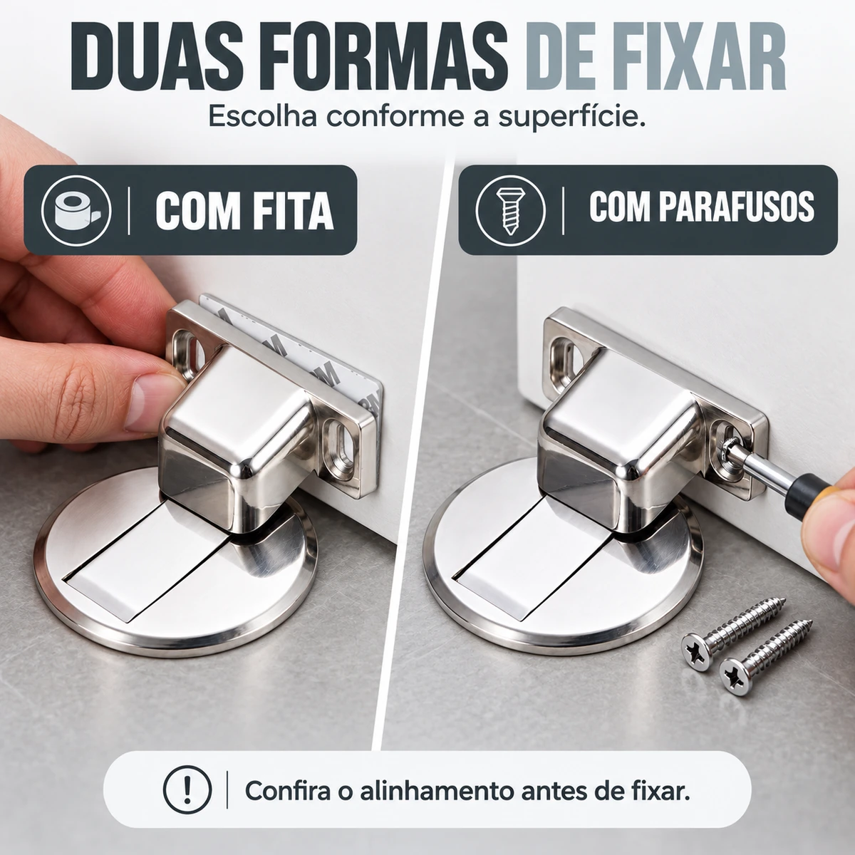 Como usar, transportar ou conservar Batente Magnético Slim para Porta